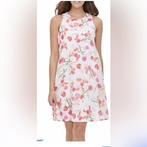 Tommy Hilfiger Pink and Green Floral Mini Dress
